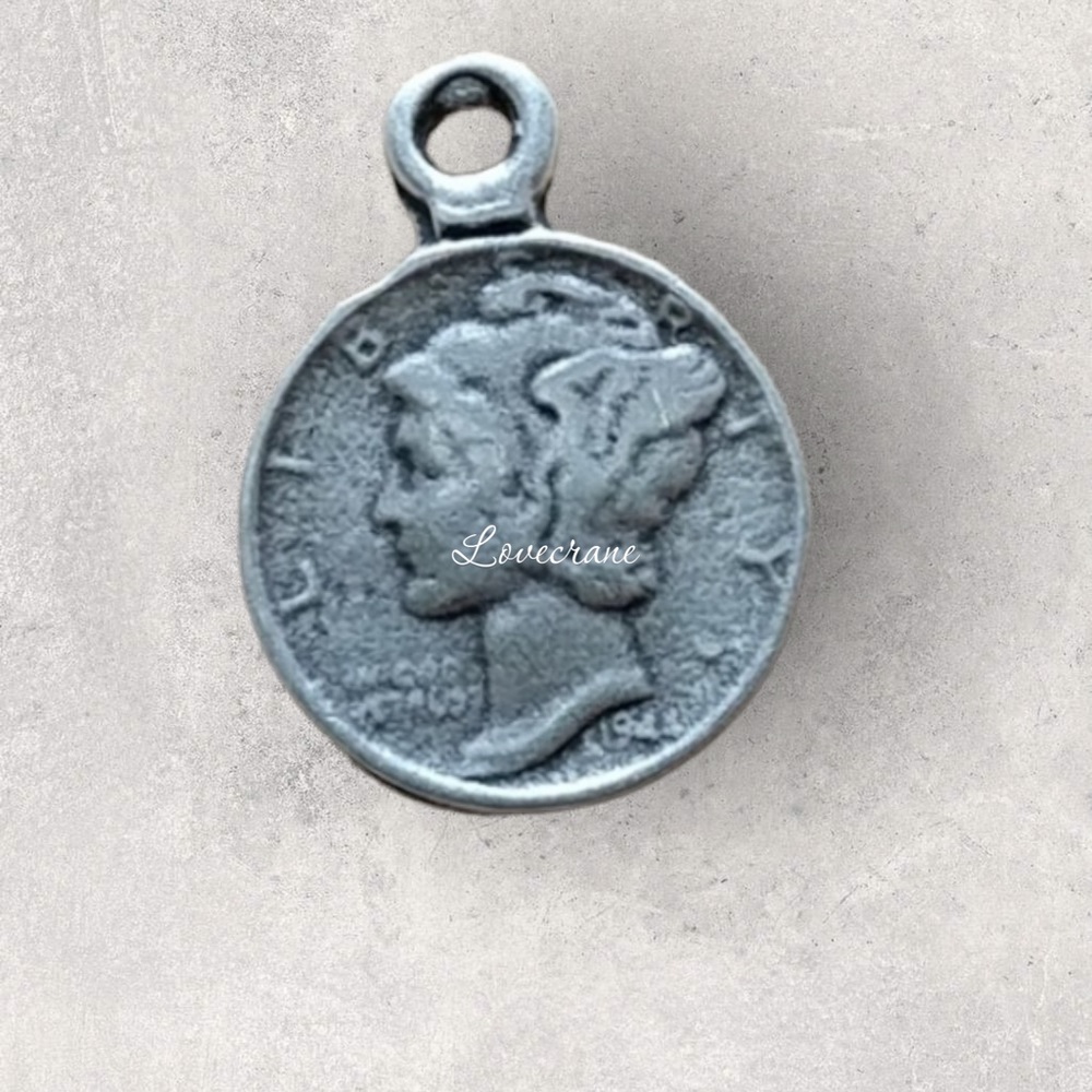 1944 Vintage United States Dime Pendant